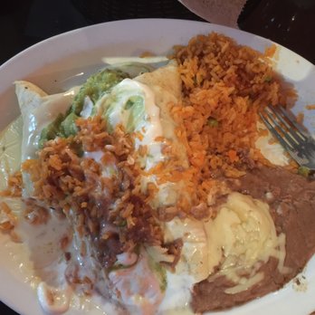 Mexico Lindo - Lunch #7 steak enchiladas with rice and beans - Mexican Near Me - Marshall, Missouri