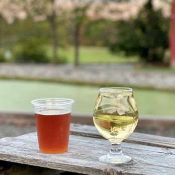 Destination Unknown Beer - Our bevvies and sunset view - Brewpubs Near Me - Warwick, New York