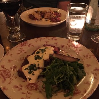 The Hoxton - Dinner at Lotti's - flank steak and steak tartare - Hotels Near Me - Amsterdam, New Hampshire