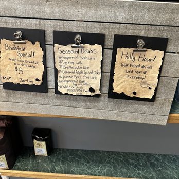 Poverty Bay Coffee - hree menus on a shelf - Coffee & Tea Near Me - Federal Way, Washington Poverty Bay Coffee - hree menus on a shelf - Coffee & Tea Near Me - Federal Way, Washington
