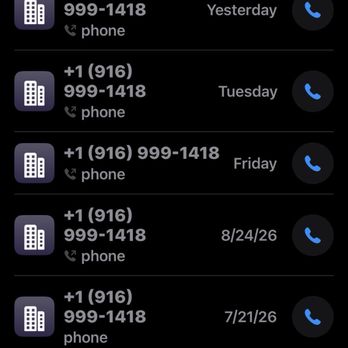 Eagle View Psychiatry - Call logs showing my consistent calling at the moment and even tho I was told they would call back they clearly have not - Psychiatrists Near Me - Sacramento, California