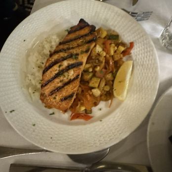 Red Stripe - Hot Honey Grilled Salmon - Breakfast & Brunch Near Me - Providence, Rhode Island