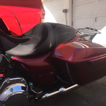 The Upholstery Zone - Ramon's stitching adds the finishing touches to the bikes existing line work! - Auto Upholstery Near Me - Simi Valley, California The Upholstery Zone - Ramon's stitching adds the finishing touches to the bikes existing line work! - Auto Upholstery Near Me - Simi Valley, California