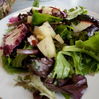 Harmony Tea Room - Mixed Greens Salad with cranberry goat cheese, bits of apple, and a cider dressing - Tea Rooms Near Me - Westwood, New Jersey Harmony Tea Room - Mixed Greens Salad with cranberry goat cheese, bits of apple, and a cider dressing - Tea Rooms Near Me - Westwood, New Jersey