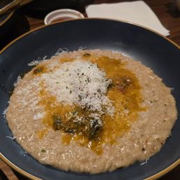 Roasted eggplant risotto - caponata. calabrian chili. parmigiano reggiano. 10/10 Roasted eggplant risotto - caponata. calabrian chili. parmigiano reggiano. 10/10