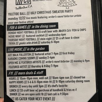 Pour Company - Menu - New American Near Me - Fullerton, California Pour Company - Menu - New American Near Me - Fullerton, California