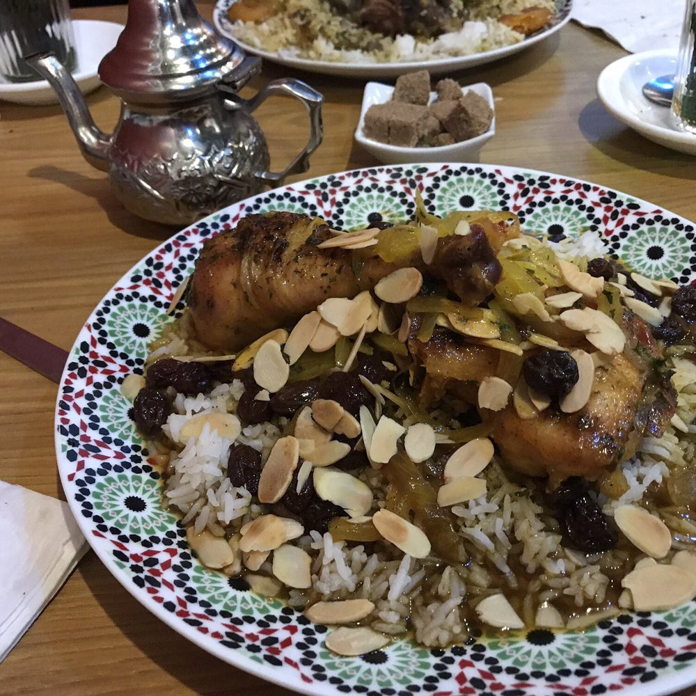 Cafe Paprika - Mrouzia Almond Chicken, one of my favorites! - Mediterranean Near Me - Bridgton, Maine