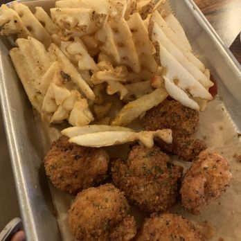 Treylor Park - Hitch - Kids Fried Shrimp and Waffle Fries - New American Near Me - Savannah, Georgia