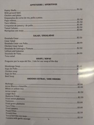 Menu photo 2 Sazon y Sabor Latino Orlando, FL