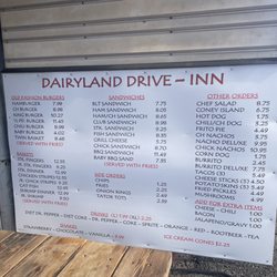 Dairyland Old Fashion Burgers - Updated menu 2026
