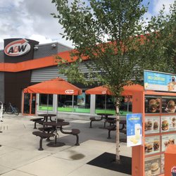 A&W - Front entrance and patio area~