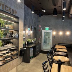 Inside seating and pick up area