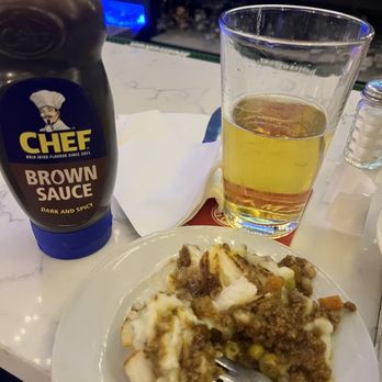McCarthy's Pub NYC - Split a Shepard's pie and this was only 1/3 of it! And a McCathy's draft (which is a light beer) - Irish Pub Near Me - New York, New York