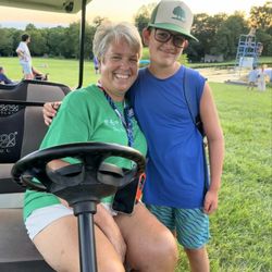 Dana, camp/preschool leader/owner, and my son.