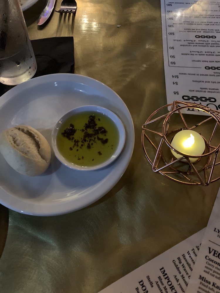 Bread and olive oil and capers Yelp