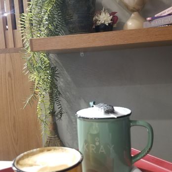 Cafe Kray - Sesame latte and flat white - Korean Near Me - North York, Ontario