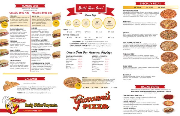 Menu photo 2 Giovanni's Pizza Prestonsburg, KY Menu photo 2 Giovanni's Pizza Prestonsburg, KY