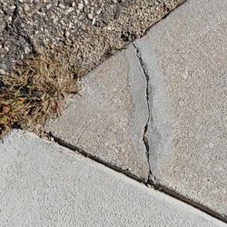 His equipment broke existing concrete. Did not fix