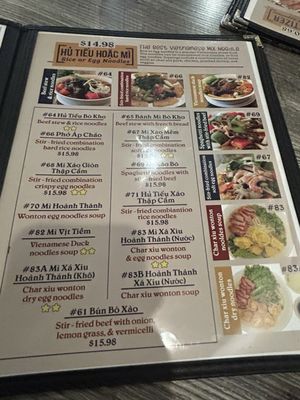Menu photo 8 Pho Minh Temecula, CA