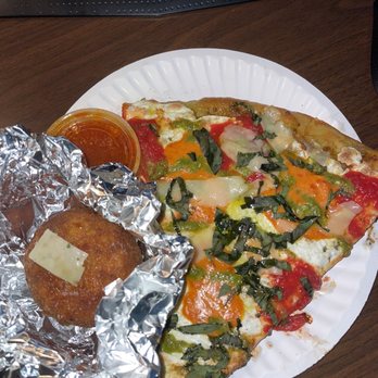 Caputo's Pizza - Graffiti slice and Rice ball - Pizza Near Me - Middletown, New York