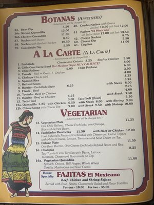 Menu photo 2 EL Mexicano LaPlace, LA