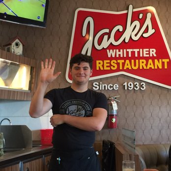 Jack's Whittier Restaurant - Little Jack standing  by to help!!! Thank you! - Breakfast & Brunch Near Me - Whittier, California