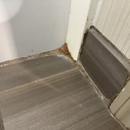 Layered dirt in the bathroom. Layered dirt in the bathroom.