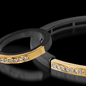 John Atencio - The new Duplex Collection in oxidized sterling silver, 14 karat gold and diamonds. - Jewelry Near Me - Denver, Colorado