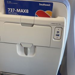 Southwest Airlines - We got a nice, new plane with the device holder and charged port and the headrests that raise and lower