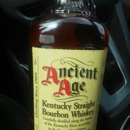 a bottle of ancient age kentucky straight bourbon whiskey