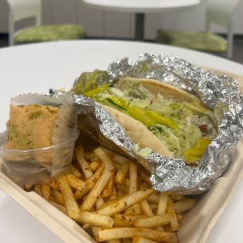 Hefty Gyros - Falafel pita with baklava - Food Trucks Near Me