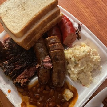 Au Jus BBQ - This was our meal after I'd already taken what I wanted to eat! Great BBQ food! - Barbeque Near Me - Alamogordo, New Mexico