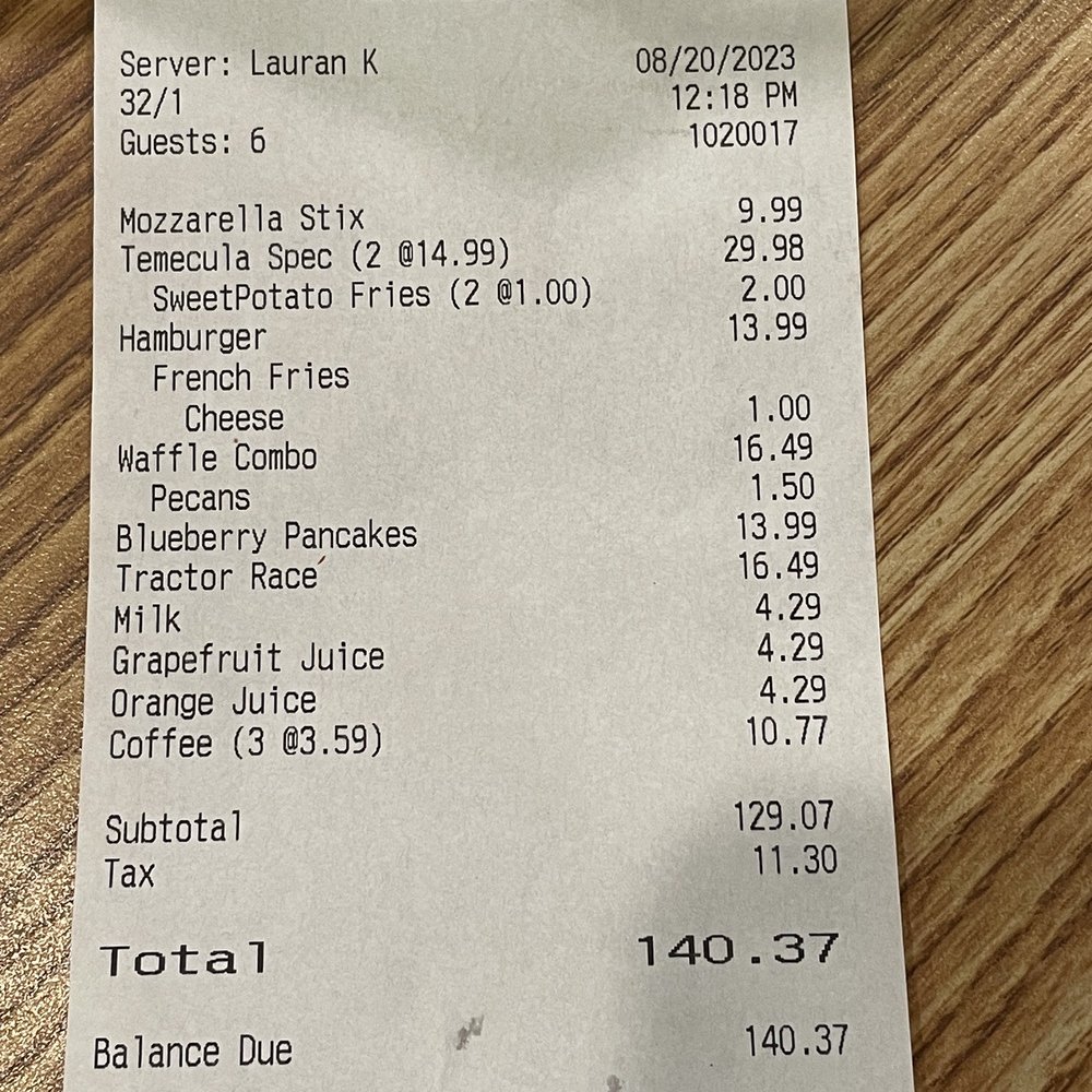 Penfold's Cafe & Bakery - My bill - Breakfast & Brunch Near Me - Temecula, California Penfold's Cafe & Bakery - My bill - Breakfast & Brunch Near Me - Temecula, California