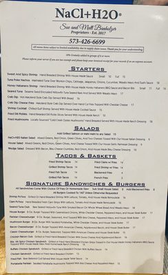 Menu photo 3 NaCl + H2O Rolla, MO