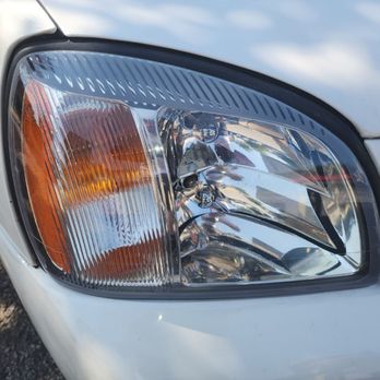 Clearly Better Headlights - Cadillac after restoration. This customer drove from NC after seeing a previous job we did. She's very happy with the results. - Auto Repair Near Me