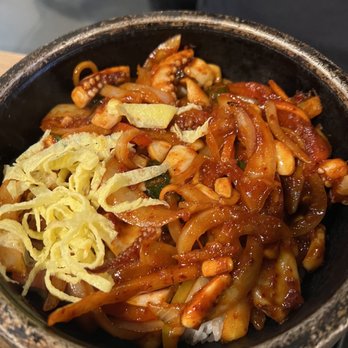 New Wonjo Restaurant - Bibim Bop - spicy octopus - Korean Near Me - New York, New York New Wonjo Restaurant - Bibim Bop - spicy octopus - Korean Near Me - New York, New York