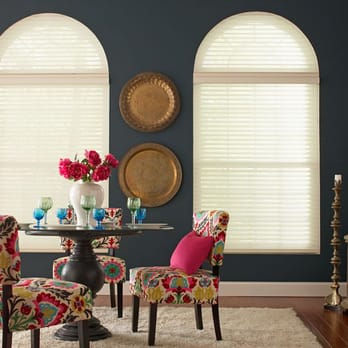 Budget Blinds - Valencia - Highlight arched windows with custom sheer shades. - Shades & Blinds Near Me Budget Blinds - Valencia - Highlight arched windows with custom sheer shades. - Shades & Blinds Near Me