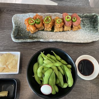 Rice - CRISPY RICE SAMPLER & Edamame - Japanese Near Me - Manhattan Beach, California Rice - CRISPY RICE SAMPLER & Edamame - Japanese Near Me - Manhattan Beach, California