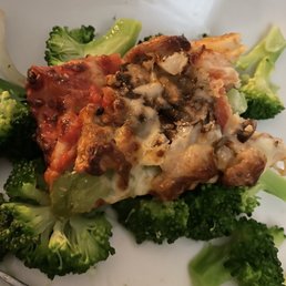Donatos Pizza over steamed broccoli