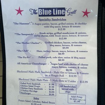 The Blue Line Grill - Menu - Breakfast & Brunch Near Me - Tellico Plains, Tennessee The Blue Line Grill - Menu - Breakfast & Brunch Near Me - Tellico Plains, Tennessee