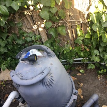 A Blessed Pool Service - Pool filter Stoller installed was 12-years Old and Stoller spray painted it to make it look new. - Pool Cleaners Near Me