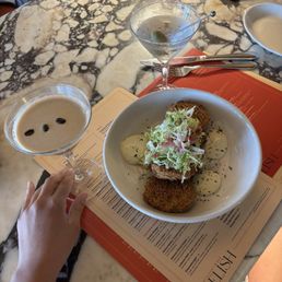 Fried green tomatoes & espresso martini