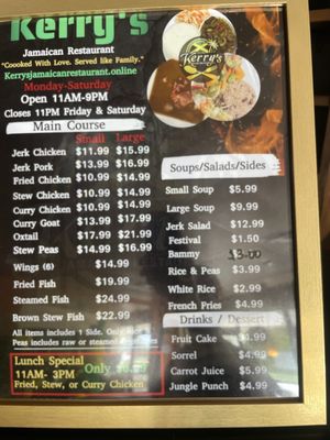 Menu photo 2 Kerry's Jamaican Restaurant Sunrise, FL Menu photo 2 Kerry's Jamaican Restaurant Sunrise, FL