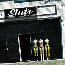 Sluts - Sluts - 7612 S. Figueroa LA CA - Storefront - Use PrEP when you work or play