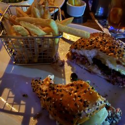 Burger and fries. Burger was okay, fries were ice cold.