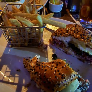 Yard House - Burger and fries. Burger was okay, fries were ice cold. - New American Near Me - San Antonio, Texas