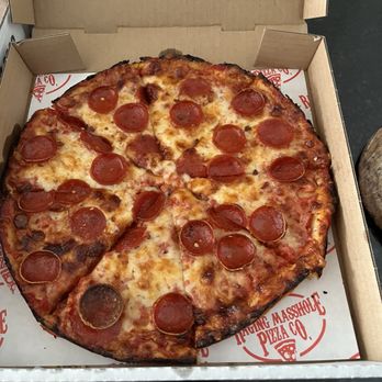 Raging Masshole Pizza - Pepperoni pizza, bar style - Pizza Near Me - Norton, Massachusetts