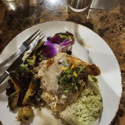 Chicken n Brussel Sprouts n rice pilaf Chicken n Brussel Sprouts n rice pilaf