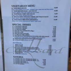 Ca L’lsard - Menu comes in various language. Here is the English.