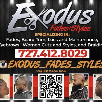 Exodus Fades and Styles - Scan QR code to schedule - Barbers Near Me - Clearwater, Florida Exodus Fades and Styles - Scan QR code to schedule - Barbers Near Me - Clearwater, Florida